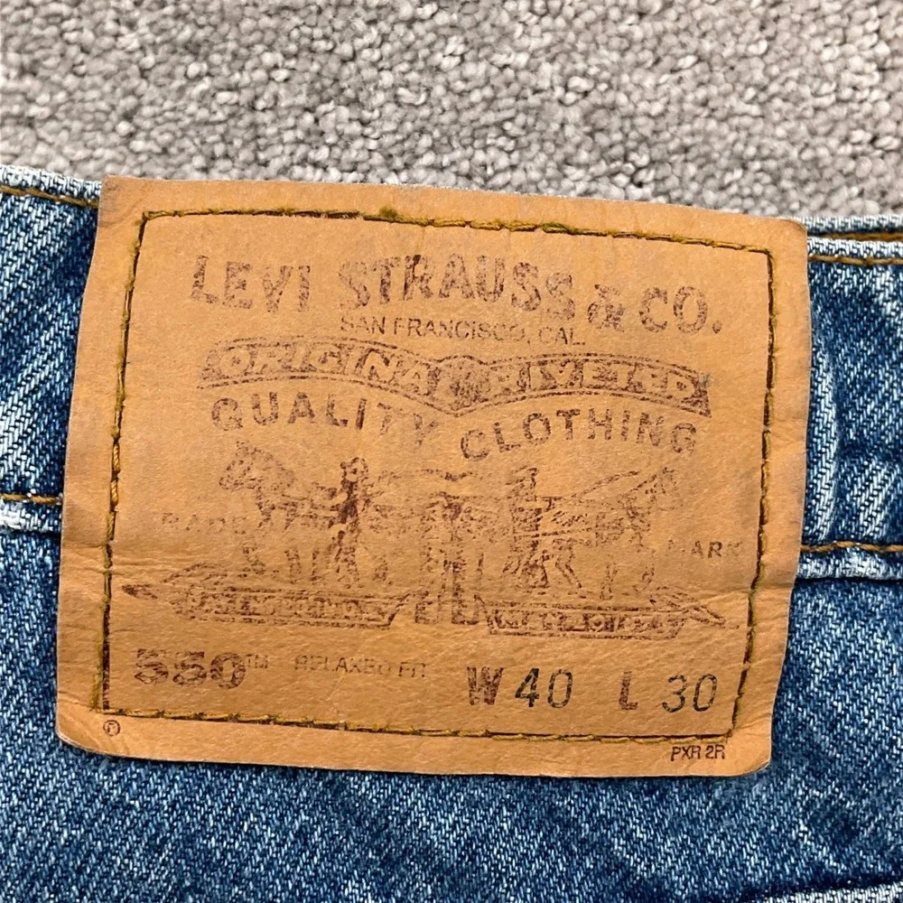 Levi's‎ 550 Jeans Men 40W 30L Blue Relaxed Fit Tapered Denim Orange Tab